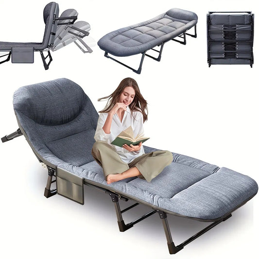 Adjustable portable folding bed