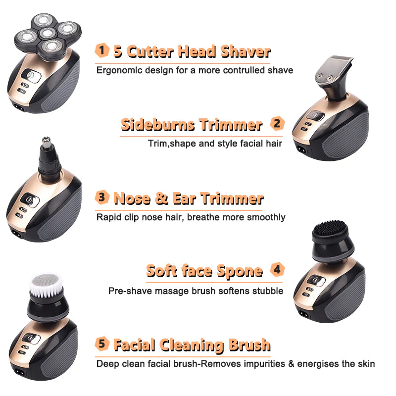 SuperShaver™ Men’s 5-in-1 Electric Shaver & Grooming Kit
