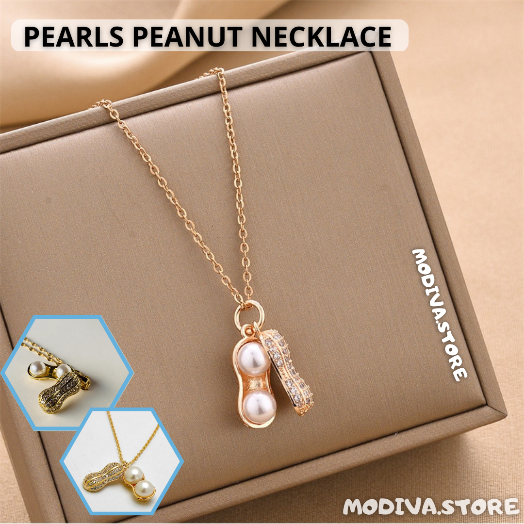 Pearls Peanut Pendant Necklace