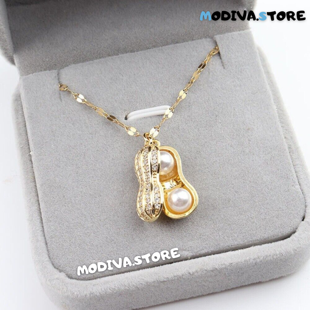 Pearls Peanut Pendant Necklace