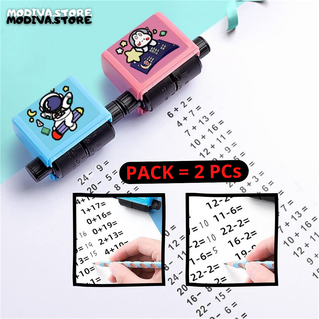 Addition and Subtraction Teaching Stamps for Kids- 2 Pcs