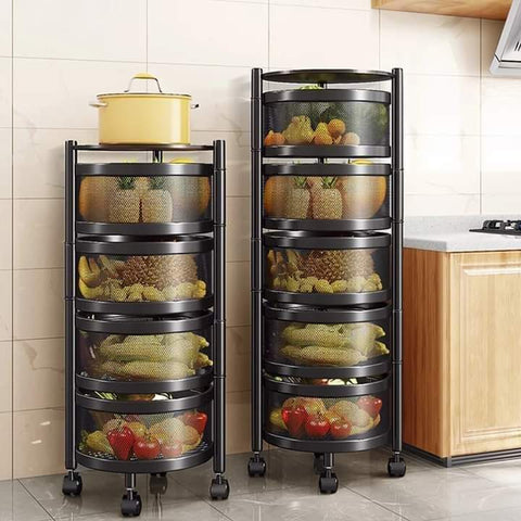 Kitchen Trolley Organizer – 4-Tier Rolling Storage Cart